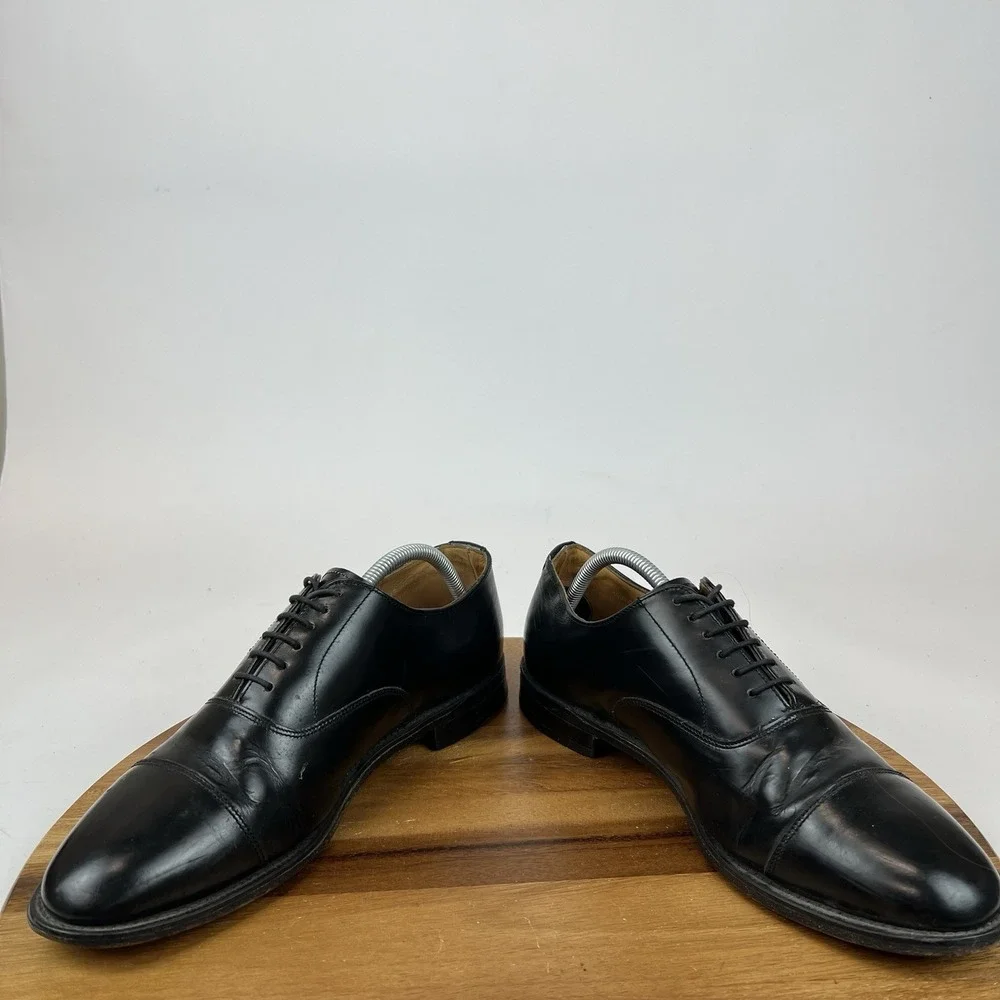 Mens Gleneagles Cambridge Black Leather Brogue‎ Dress Shoes Oxfords Size 9.5 D